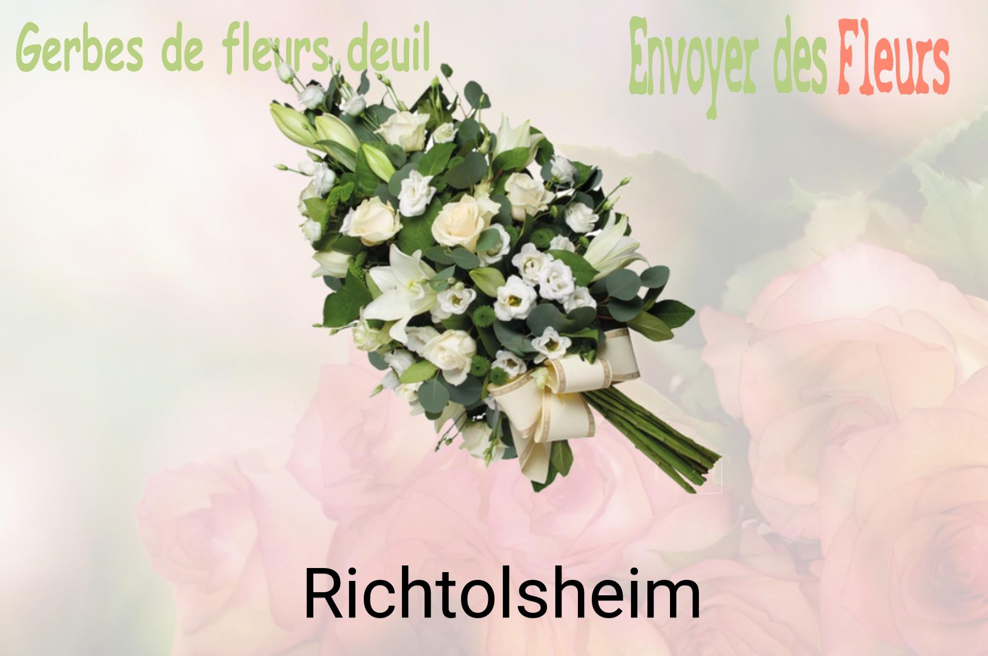 Gerbe de fleurs de deuil livrée à Richtolsheim